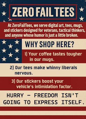 ZeroFailTees.com 300x413 Sidebar Ad