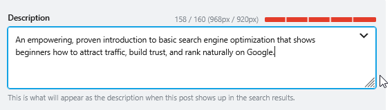 SEO Meta Description example